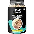 True Elements Multigrain Oatmeal 1kg - With Rolled Oats and 27% Millets (Jowar, Barley & Amaranth Puffs) | Overnight Oats | 100% Wholegrain Cereal | Oatmeal with chia, flax seeds & almonds | Freeze-dried fruits & Cranberries