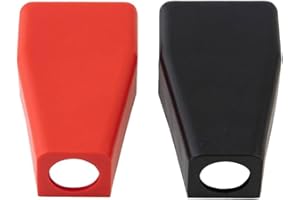 ENYOLIDIMK 2 Pcs Red and Black Car Battery Terminal Covers Positive Negative Protection Insulate Rubber Case Plug Caps Battery Wire, Batteries and Accessories