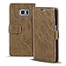 Produktbild Conie PU Lederhülle kompatibel mit Samsung Galaxy Note 7, Braune Klapptasche im Vintage Design Etui Hülle mit Kartenfächer