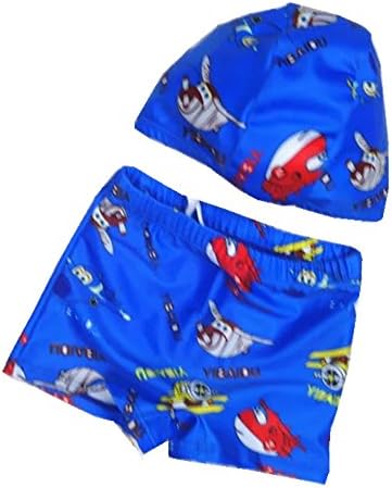 Zerci Baby Boys Swimwear Cute Board Shorts Swim Trunk With Swim Cap
