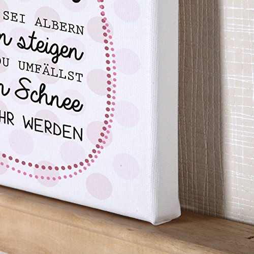 geschenke-online Leinwand mit Sprüchen zur Geburt eines Mädchens als Babygeschenk mit Namen - 3