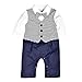 ZOEREA Baby Boys Gentlemen Romper Jumpsuit Wedding Suits Tuxedo Baptism 2pcs