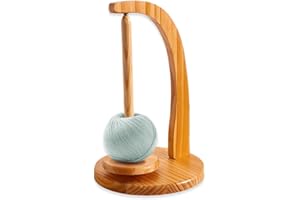 YZROHYI Wooden Wool Roller, Magnetic Wool Ball Holder, Wool Holder Rotatable, Wool Reel Rotating, Wooden Yarn Spool Rack, Yarn Holder Wool Holder for Knitting, Yarn Holder, Wool for Crochet