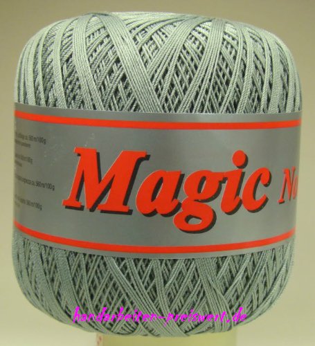Häkelgarn 100 Gramm Baumwolle-Filet-Garn häkeln - Magic Stärke Nm 17/3 Farbe hell-grau_115