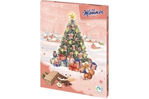 KYWIË Manner kalendarz adwentowy 2024 – chrupiące wafle kakaowe wypełnione kremem mlecznym - 345 g