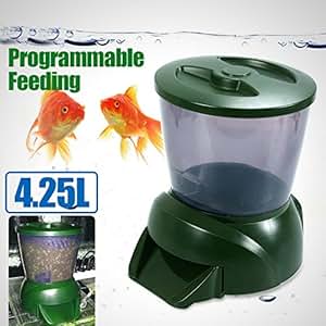 4 25l Fish Feeder Lcd Digital Automatic Dispenser Pond Tank