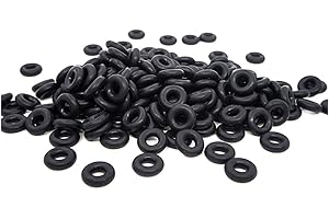 YHLOUBB 150 piezas anillo de goma negra sellado nbr o anillo CS 1.5 mm Junta de sello de junta tórica,6x3x1.5mm
