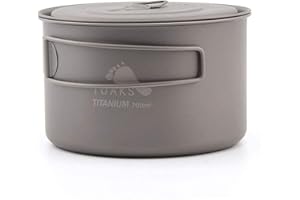 TOAKS Titanium Camping Pot Cup(375ml, 450ml, 550ml, 650ml, 750ml, 800ml, 900ml) … (700ml[POT-700-D115-L])