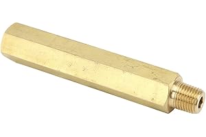 AQXREIGHT Oil Pressure Guage Extension, 1/4in NPT 115mm Length Oil Pressure Guage Extension Adapter Replacement for 260 289 302 351 V8 Windsor Engine