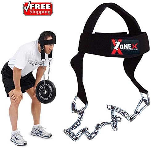 Gym Adjustable Head Harness Dipping Neck Builder with D-Hook attachment Weight Lifting Chain Harness