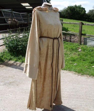60" Length Gold Crushed Velvet flaired Medieval Robe Adult Size - MONK/PAGAN/WIZARD/KNIGHT/PRINCESS/HALLOWEEN/PARTY