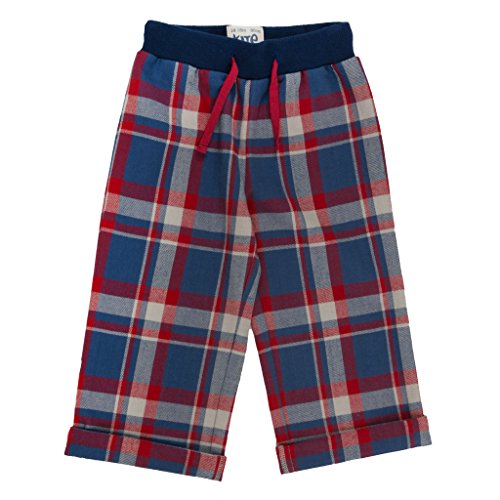 Kite Baby Boys Pull Up Checkered Trousers, Blue (Navy), 0-3 Months