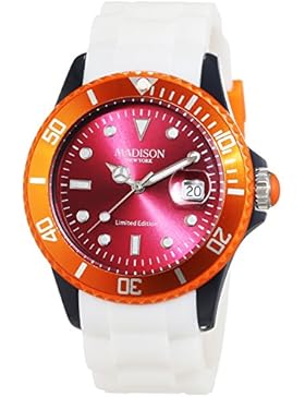 MADISON NEW YORK Unisex-Armbanduhr Candy Time Colour Festival Analog Quarz Silikon U4484D