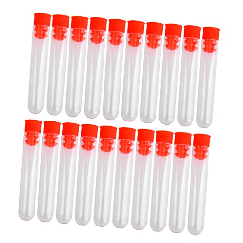 20 Stk. Nicht Absolvierte Kunststoff Reagenzgläser Labortest Werkzeug Mit Schraubverschluss - 9