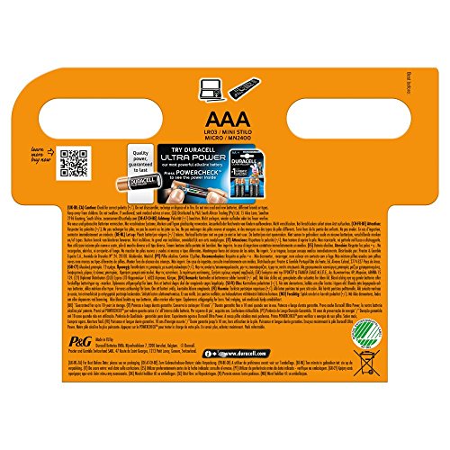 Duracell Plus Power Type AAA Alkaline Batteries, Pack of 12