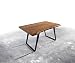 Produktbild DELIFE Massivholztisch Live-Edge Akazie Gestell schräg Baumtisch (Natur, 140x90 - Platte: 5-5,5cm)