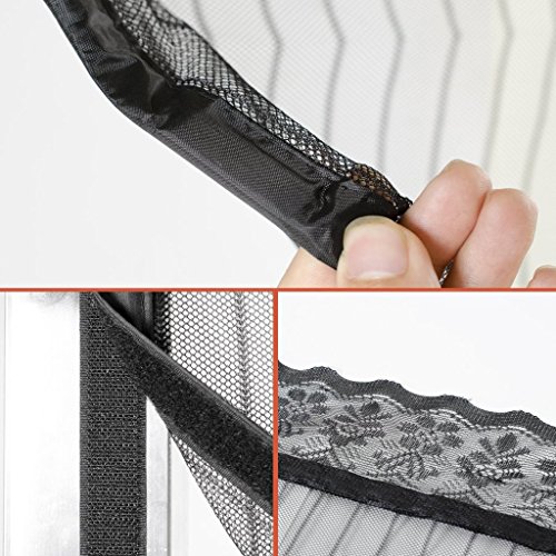 Magnet Fliegengitter Tür Insektenschutz Magnet Fliegenvorhang Moskito Vorhang 90*210 / 100*220 ist Ideal für die Balkontür, Kellertür, Terrassentür, Kinderleichte Klebemontage Ganz Ohne Bohren (100*220cm) - 6