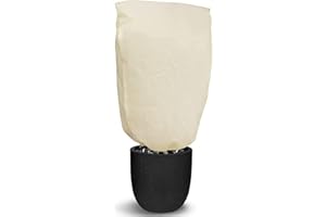 PHOTENER Tessuto Non Tessuto per Piante 100 x 80 cm, 80 g/m², Telo per Piante Inverno Antigelo, Telo Copri Piante Inverno, Antivento e Antigelo con Cerniera e Cordoncino, Facile da Installare