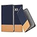 Price comparison product image Cadorabo Book Case works with Samsung Galaxy S8 in DARK BLUE BROWN – with Magnetic Closure, Stand Function and Card Slot – Wallet Etui Cover Pouch PU Leather Flip