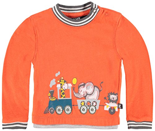 Kanz Baby Boys T-Shirt 1/1 Arm T-Shirt Crew Neck Long Sleeve Shirt, Red (mandarin Red Red 4730), 3-6 Months (Manufacturer size: 68)