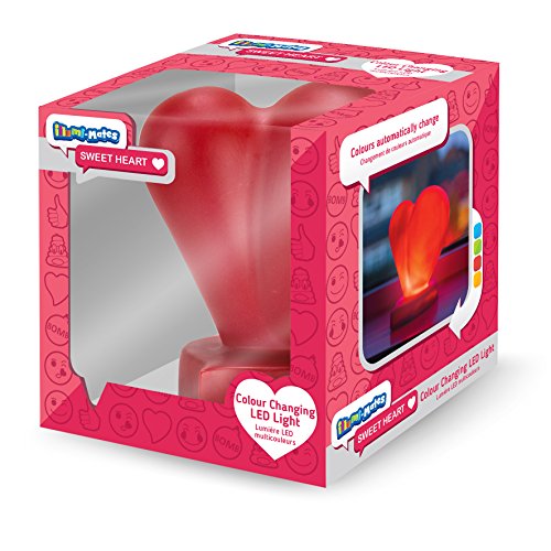 Emoticon Sweet Heart "Illumi-Mate" Colour Changing Light, Red, 10.50 x 12 x 13 cm