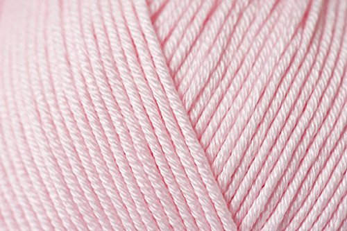 Rico Design Essentials doppelt gestrickt Garn, 100% Baumwolle, rose