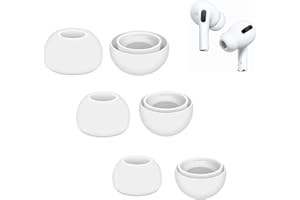 BFQZ 3 Pairs Replacement Ear Tips for Airpods Pro and Airpods Pro 2nd Generation with Noise Reduction Hole,Hole Silicone Ear Tips for Airpods Pro(SML, White)