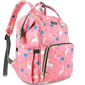 PACKNBUY Baby Diaper Bag Mother Maternity Backpack Pink