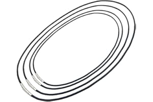 ARHZ 4 Pezzi Cordoncino Per Collane, Collana Nera, Collana Uomo Pelle Impermeabile Sintetica, Chiusura Acciaio Inox, 3 Mm Sottile, Collane Caucciu Uomo 45/50/55/60Cm(Nero)