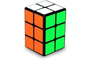 OJIN MO FANG GE 2x2x3 Würfelpuzzle 2 Schichten 2x2x3 Würfelpuzzle Würfel Glatt drehbares Würfelspielzeug für Anfänger(Schwarz)