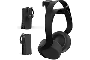 NexiGo Soporte para Auriculares PS5, [Diseño Minimalista] Mini Soporte para Auriculares con Barra de Soporte, para Auriculares para Juegos Sony PlayStation 5, Negro