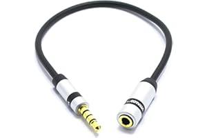 VITALCO TRS vers TRRS Adaptateur Pour le Microphone Mini Jack 3.5 TRRS 4 Broches Mâle vers 3.5mm TRS Femalle Câble de Connexion Microphone