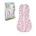 Produktbild Woombie Air Roses - Atmungsaktiver Pucksack aus Bio-Spandex-Baumwolle für Säuglinge im Alter von 3 bis 6 Monaten mit einem Gewicht von 6,5-9 kg