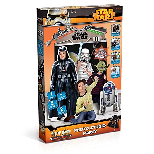 Star Wars Photo mit Darth Vader Pappaufsteller Studio Party mit Selfie Stick / Kindergeburtstag