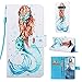 Produktbild Wubaouk Samsung Galaxy S10 Hülle Wallet Flip PU Leather Cover Mermaid pattern Magnet Design Flip Hülle Silicone Bumper Protective Cover with Stand Function Card Slot Holder
