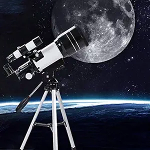 Abhsant Telescopes for Adults Kids - Portable Telescope for Beginners for View Moon - 70mm Aperture 300mm Lightweight Barlow Lens Carrying Case and Moon Filter