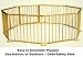 Wooden Playpen ~ Best Solid Pine Large Heavy Duty 8-Panel for Babies and Toddlers. Baby Safe Secure Portable Wood Playard Play Pen and Room Divider w/ Child Safety Gate. 100% Satisfaction Guarantee