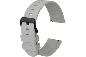 Anbeer Silikonowe paski do zegarka, 18 mm, 20 mm, 22 mm, gumowe paski zastępcze z szybkim zapięciem, dla mężczyzn i kobiet, bardzo długie