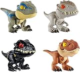 Engancha los adorables dinosaurios de Escuadrón Mordedor de Jurassic World, juega con ellos, o llévatelos en la mochila, el bolso y mucho más. ¡Colecciónalos todos
