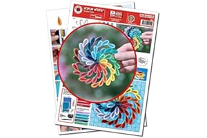 HONBEANIFY GHK Karen Marie Klip Papirmuseets By A/S Quilling Template, Juni Mandala