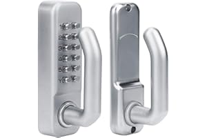 WEIYIROTY MéCanique Verrou, ÉTanche Serrure à Combinaison, Sans Clé Verrou Codé Antivol Mot de Passe Serrures de Porte Avant pour la Maison Portes des Bureaux Places de Parking