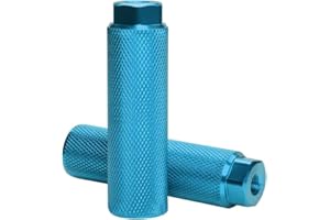 WYJUAN 2 x blaue Fahrrad-Pegs aus Aluminiumlegierung, rutschfeste Bleifuß, Fahrrad-Pegs für Mountainbike, Radfahren, Stunt-Pegs, passend für 3/8-Zoll-Achsen, Fahrrad-Pegs, Zubehör, BMX-Fahrrad