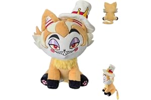 MezHi Hazbin Hotel Plush, 17.7 Inch Cute Husk Hotel Plush Cat Toy Devil Plush Cat, Plush Doll Soft Plush Stuffed Pillow Doll for TV Fans, Gift for Boys and Girls-New-Husk