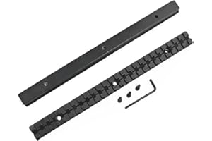 ProWildGear Picatinny - Adattatore base in alluminio 21 mm lungo 25 slot per cannocchiale da caccia