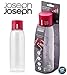 Price comparison product image Joseph Joseph Dot Hydration 600ml Pink Water Bottle With Counting Lid For Tracking Intake