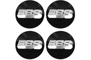 SANSHAOS Radnabenabdeckung Aufkleber Logo Radnabenkappen Zentralabdeckung Abzeichen für BBS 56MM 60MM 65MM 70MM 80MM, Nabendeckel Staubdicht Wasserdicht, 4 Stück,D-56MM