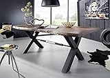  MASSIVMOEBEL24.DE Black Label Esstisch #161 200x110cm X-Beine schwarz