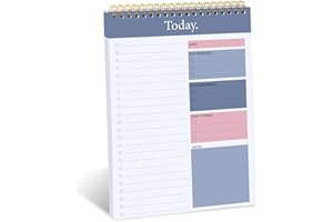 KMQOY To Do List Pad - Daily Planner Notepad Undated 52 Sheets Tear Off, 6.5" x 9.8" Planning Pad Checklist Productivity Note Pad for Work and Personal Organized