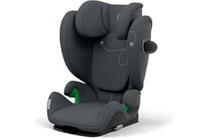 CYBEX Gold Dziecięcy fotelik samochodowy Solution G i-Fix, Do samochodów z systemem ISOFIX i bez niego, Od ok. 3 do 12 lat (100–150 cm), Od ok. 15 do 50 kg, Granite Black