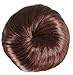 Luxury Drawstring Top Knot Bun Synthetic Hair Piece Extension 30 Brown Chestnut